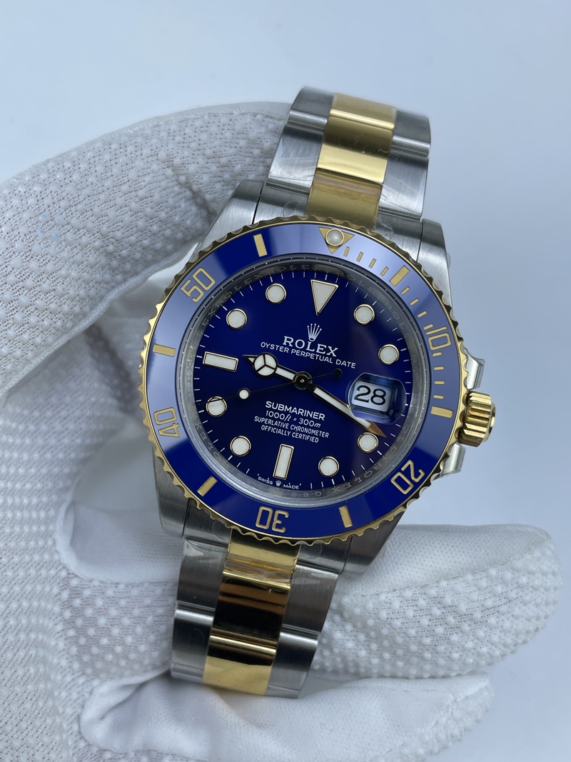 (준비완료/특급배송)NO.2813/VS공장 롤렉스 서브마리너 41 신형 옐로우골드콤비 청콤 브레이슬릿